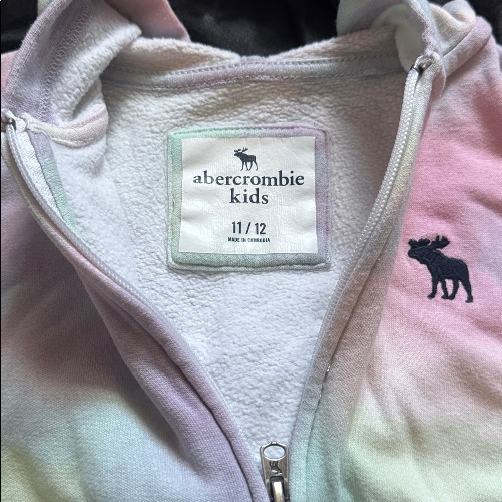 Abercrombie Kids Pastel Tie-Dye Fleece Hoodie - Picture 3 of 4